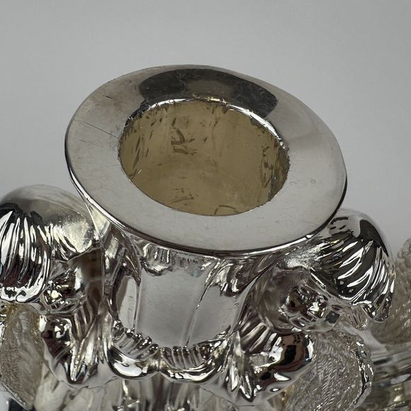 International Silver Co Angel Candle Holders Vtg Set /2 Christmas Centerpiece - Picture 3 of 15